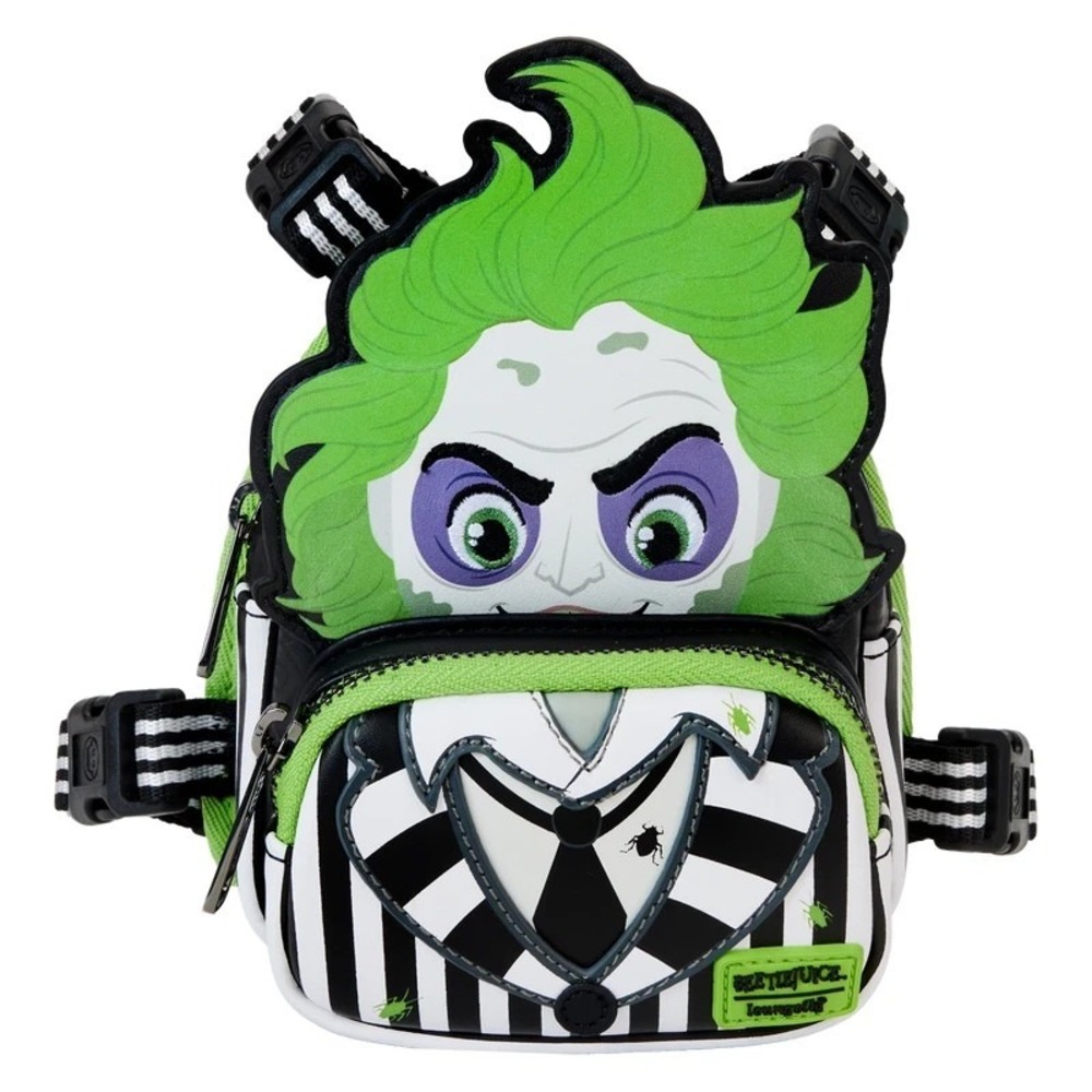 Loungefly‎ Beetlejuice Cosplay Mini Backpack Size Medium Dog Harness